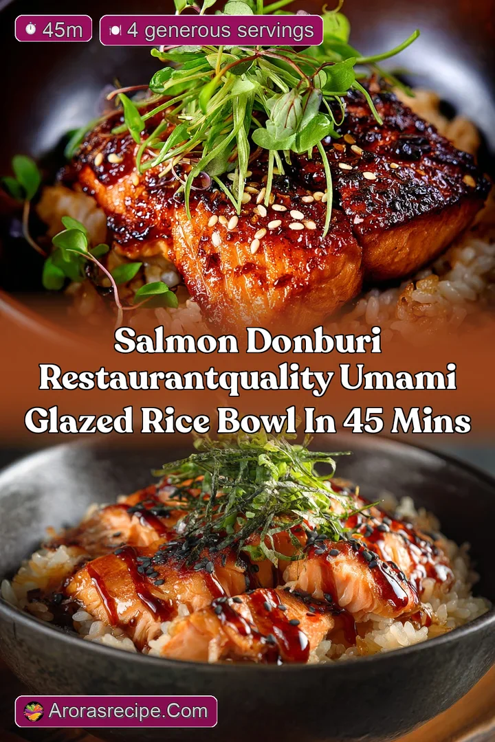 Salmon Donburi RestaurantQuality Umami Glazed Rice Bowl in 45 Mins