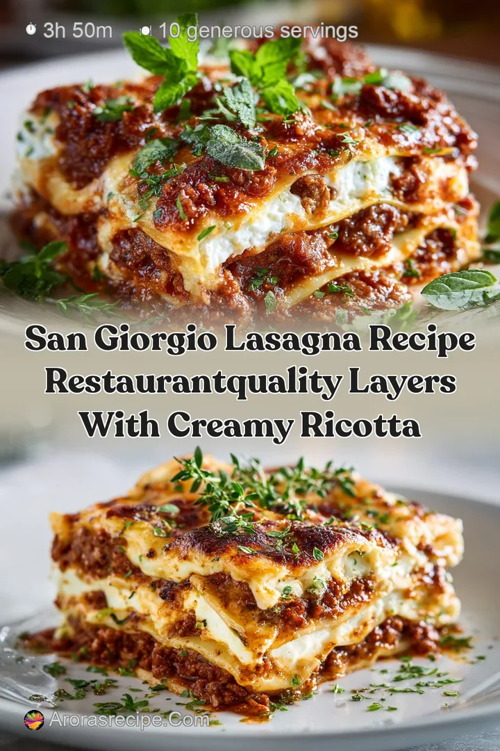 San Giorgio Lasagna Recipe RestaurantQuality Layers with Creamy Ricotta