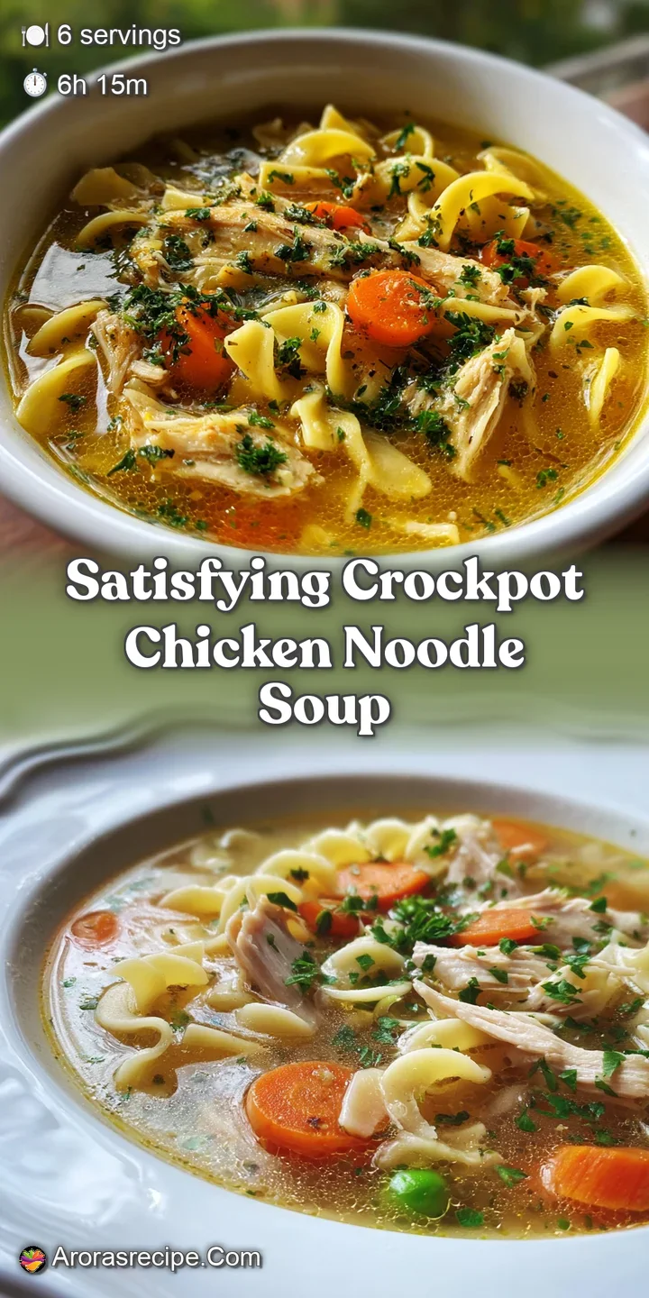 Close-up captures the rich broth, tender chicken, and soft noodles of comforting chicken noodle soup. Bright carrots add v...
