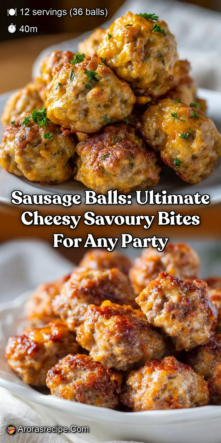 Sausage Balls: Ultimate Cheesy Savoury Bites for Any Party