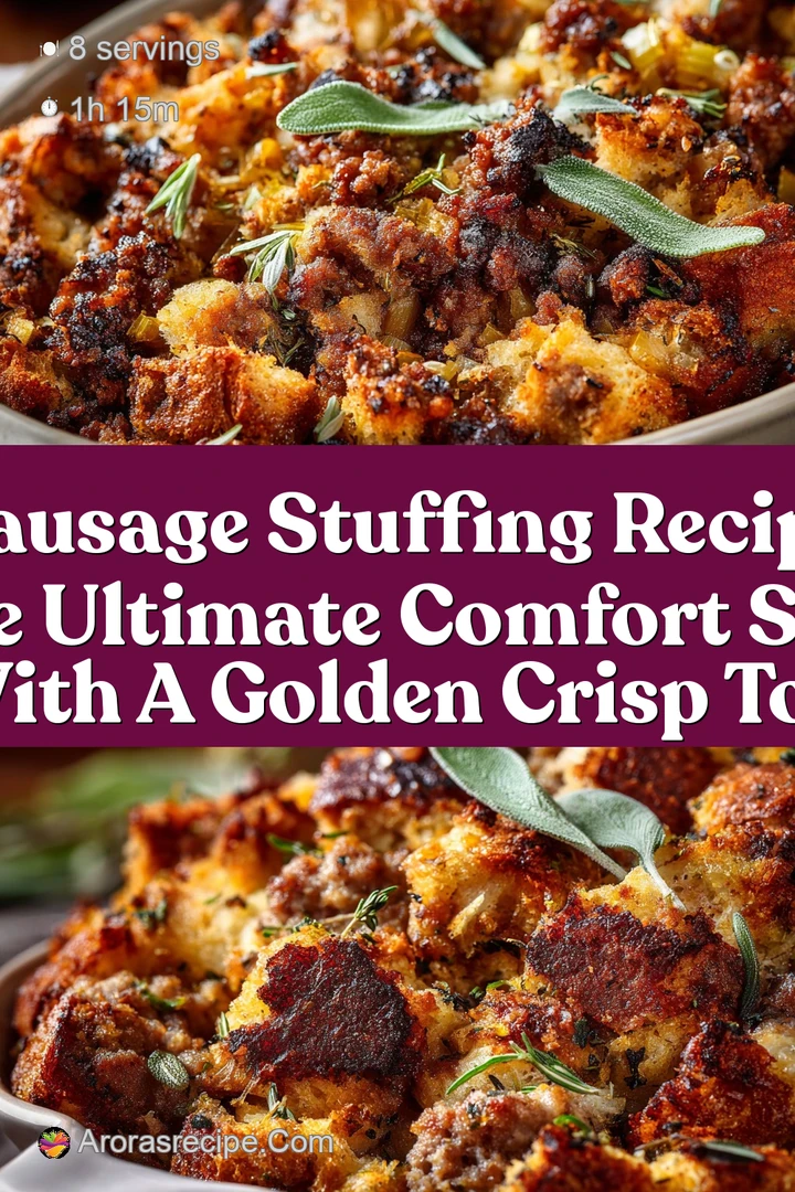 Sausage Stuffing Recipe The Ultimate Comfort Side with a Golden Crisp Top