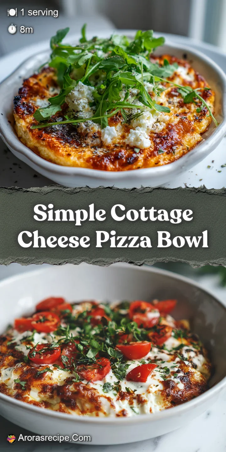 Close-up shows the bubbling cheese and slightly charred cottage cheese, highlighting its crispy texture with juicy tomato ...