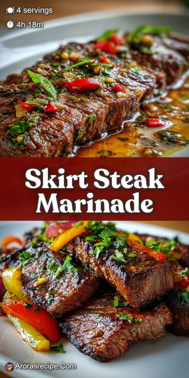 Close-up of juicy, tender skirt steak; browned edges and visible marbling showcase delicious grilling perfection.