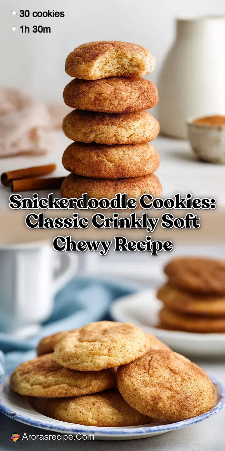 Snickerdoodle Cookies: Classic Crinkly Soft Chewy Recipe