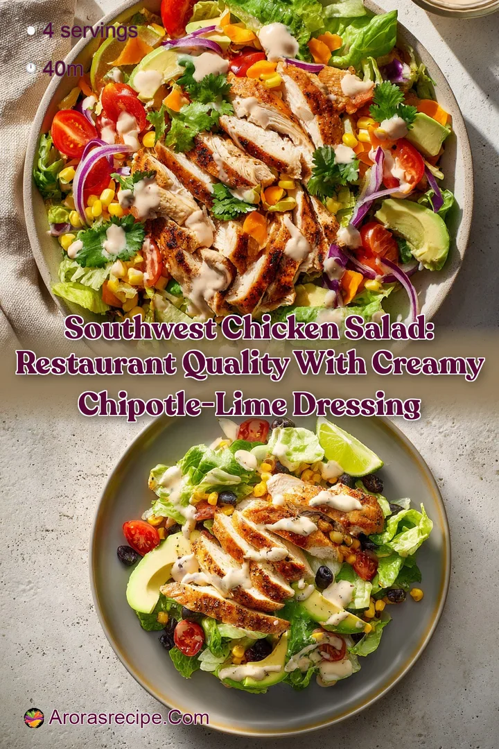Southwest Chicken Salad: Restaurant Quality with Creamy Chipotle-Lime Dressing