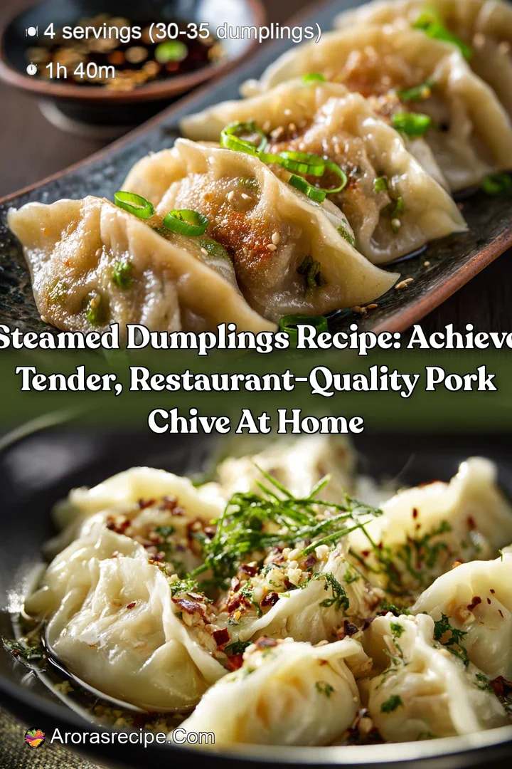 Steamed Dumplings Recipe: Achieve Tender Restaurant-Quality Pork Chive at Home