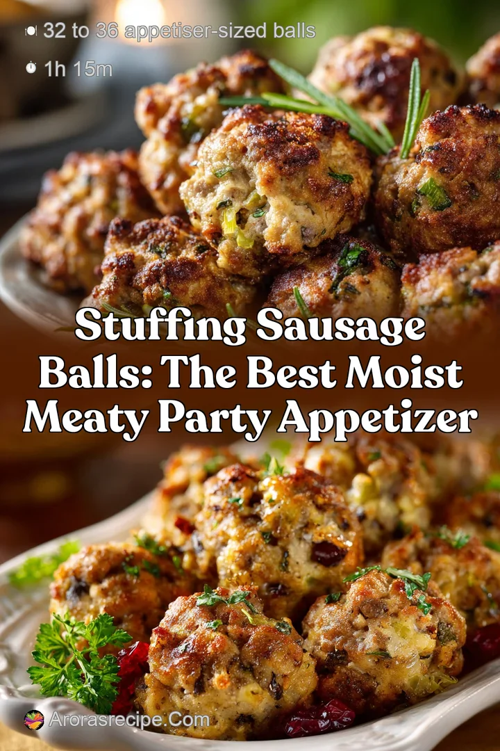 Stuffing Sausage Balls: The BEST Moist Meaty Party Appetizer