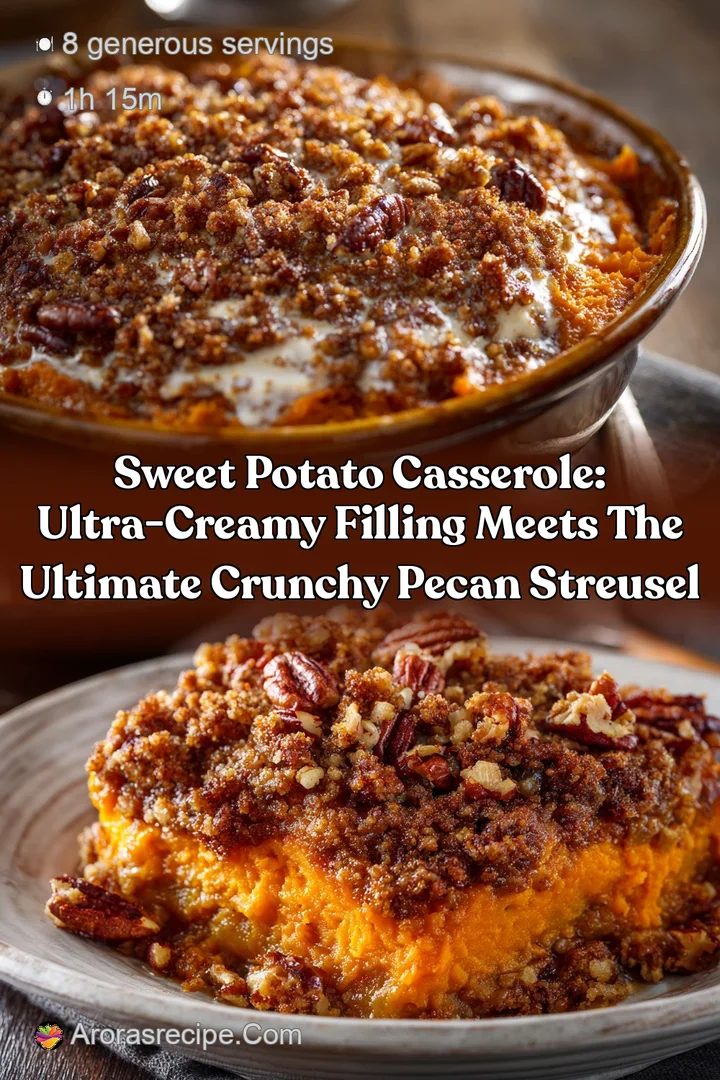 Sweet Potato Casserole: Ultra-Creamy Filling Meets The Ultimate Crunchy Pecan Streusel