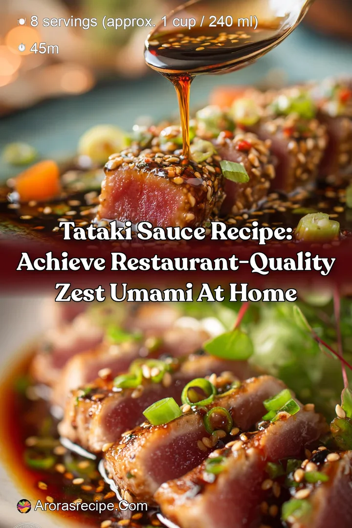 Tataki Sauce Recipe: Achieve Restaurant-Quality Zest Umami at Home
