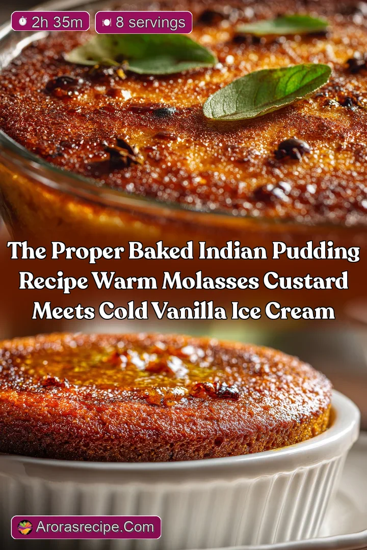 The Proper Baked Indian Pudding Recipe Warm Molasses Custard Meets Cold Vanilla Ice Cream