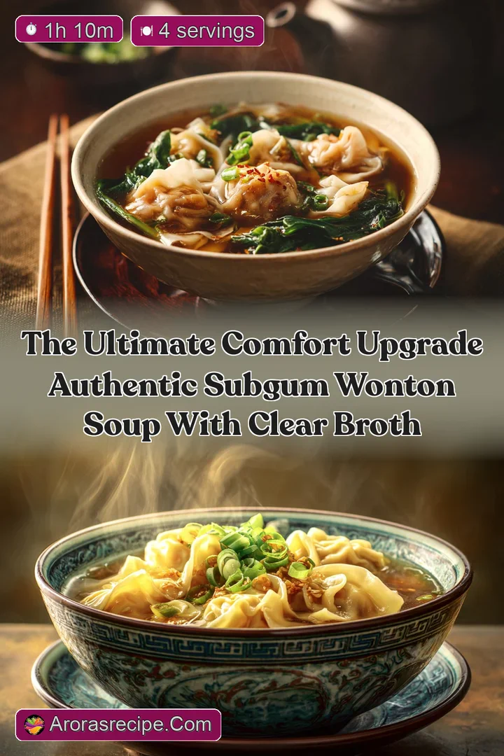 The Ultimate Comfort Upgrade Authentic Subgum Wonton Soup with Clear Broth