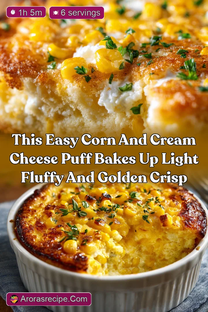 This easy Corn and Cream Cheese Puff Bakes up Light Fluffy and Golden Crisp