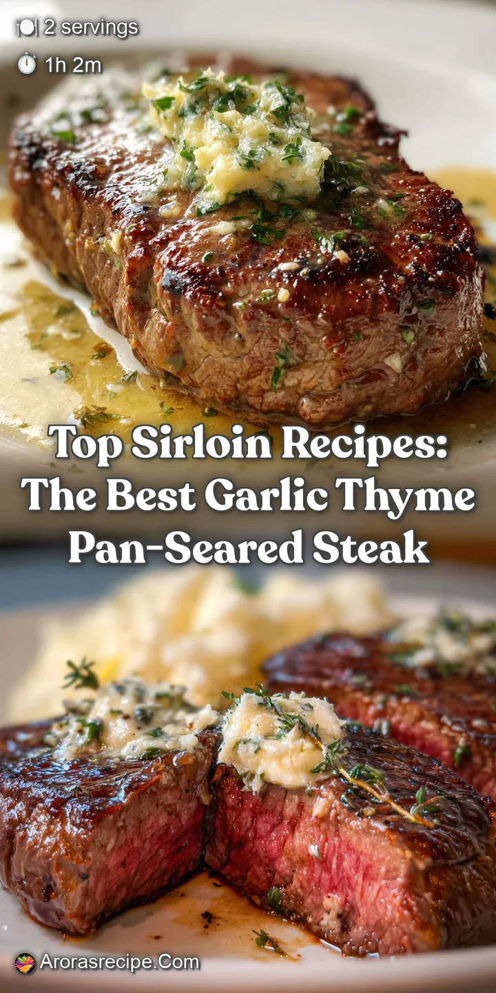 Top Sirloin Recipes: The Best Garlic Thyme Pan-Seared Steak