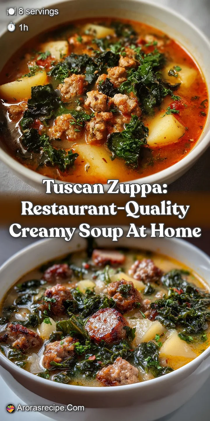 Tuscan Zuppa: Restaurant-Quality Creamy Soup at Home