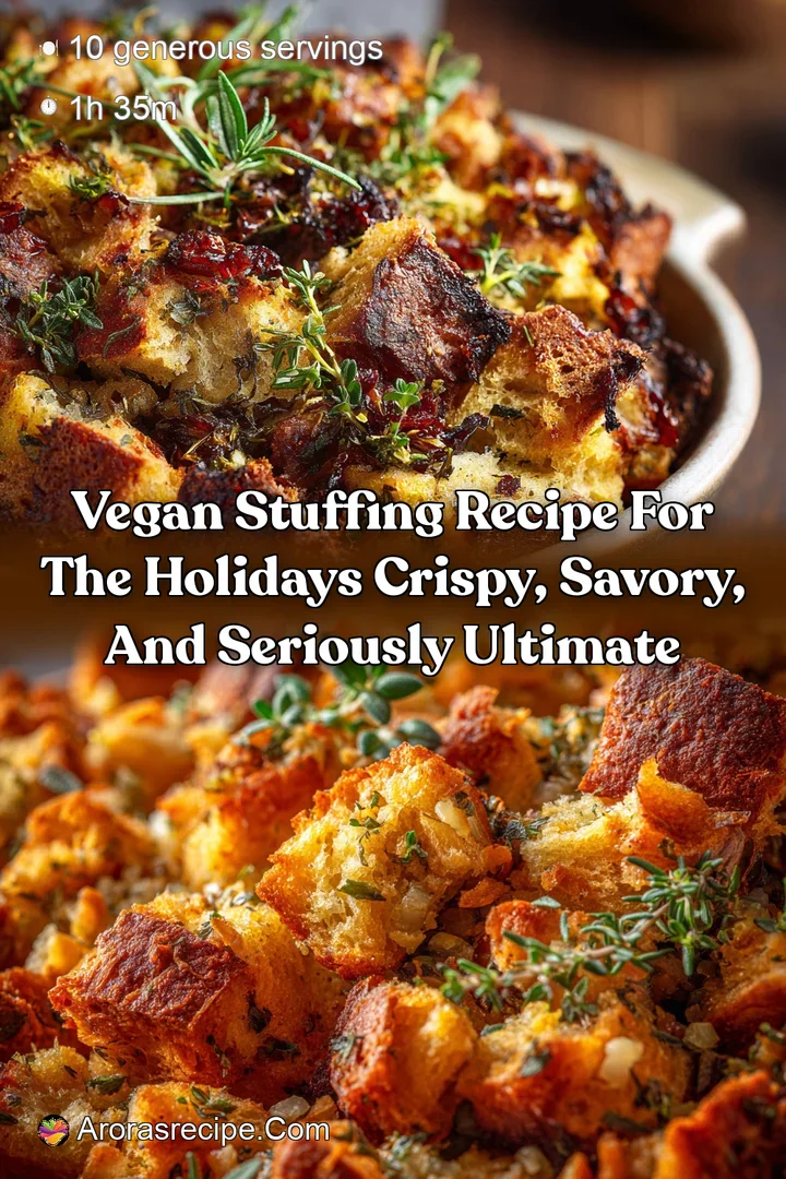 Vegan Stuffing Recipe for the Holidays Crispy Savory and Seriously Ultimate