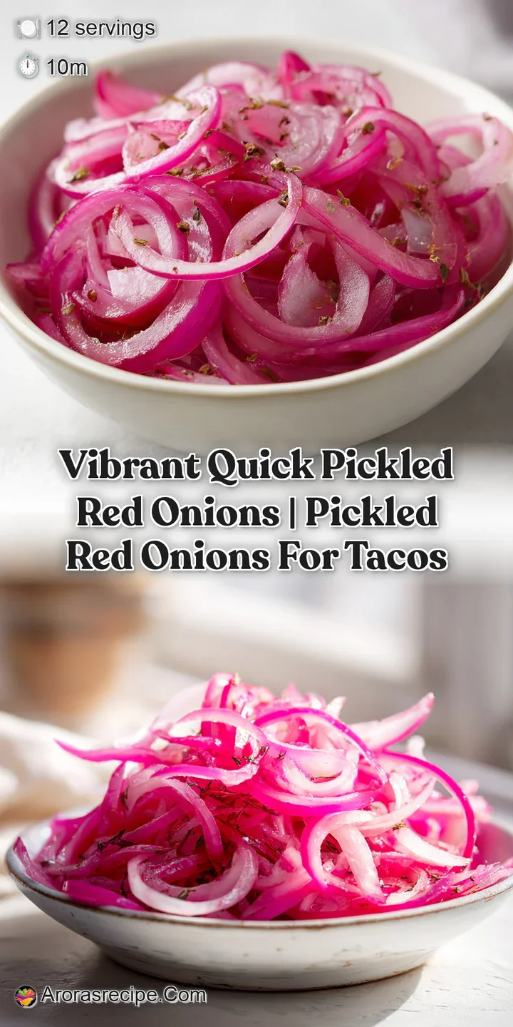 Close-up of tender, ruby-red pickled onion rings with a slightly translucent, crisp texture.