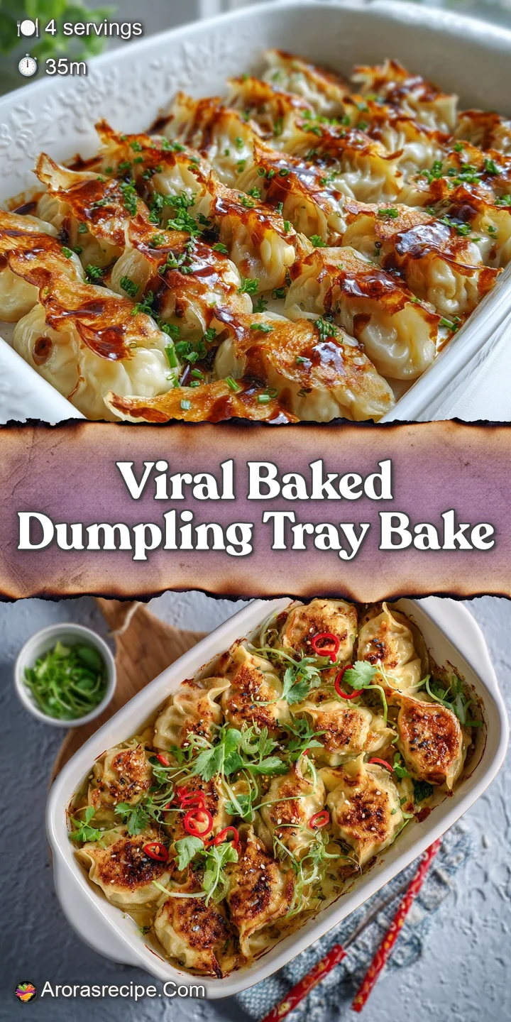 Close-up shows bubbly, crackling dumpling skin with pools of savory, rich sauce. Fresh green herbs dot the surface for bri...