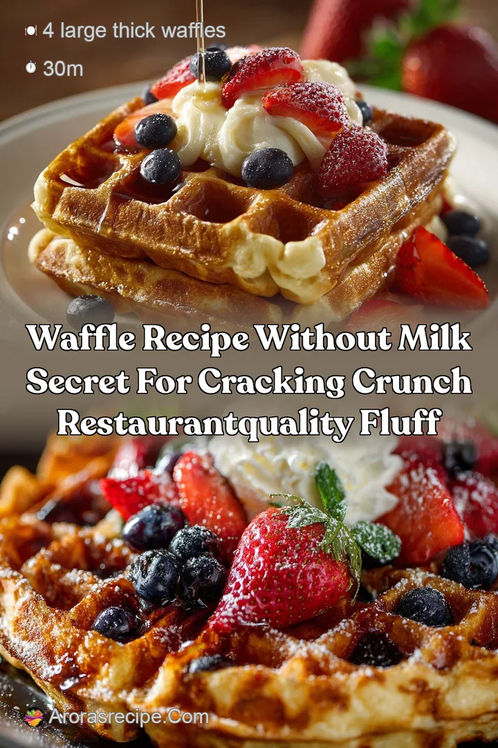 Waffle Recipe without Milk Secret for Cracking Crunch RestaurantQuality Fluff