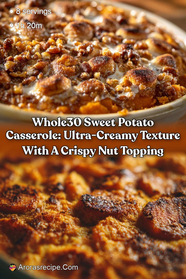 Whole30 Sweet Potato Casserole: Ultra-Creamy Texture with a Crispy Nut Topping