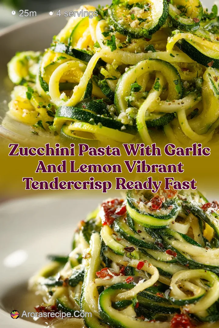 Zucchini Pasta with Garlic and Lemon Vibrant TenderCrisp Ready Fast