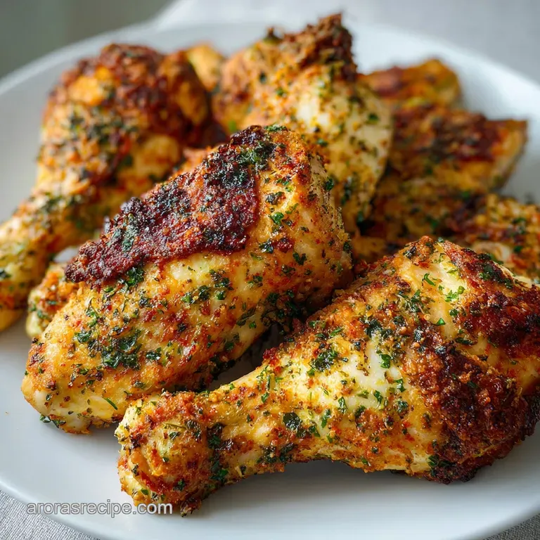 Crispy and Flavorful Air Fryer Chicken Leg with Garlic and Herbs