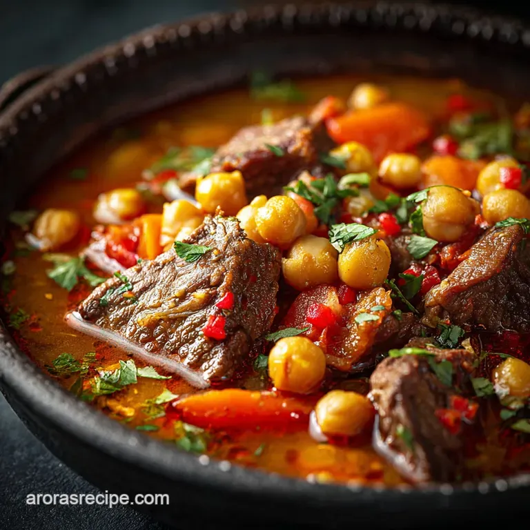 Abgoosht: Heartwarming Persian Lamb Chickpea Pot presentation