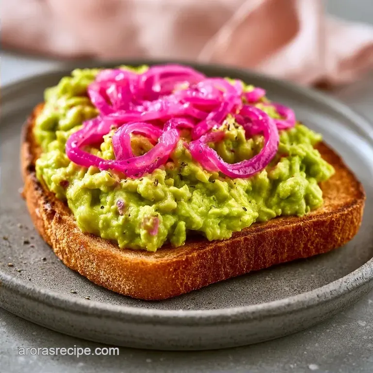 Avocado Toast with Pickled Red Onion