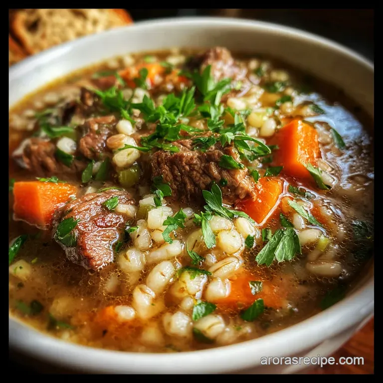 Hearty Beef Barley Soup Recipe