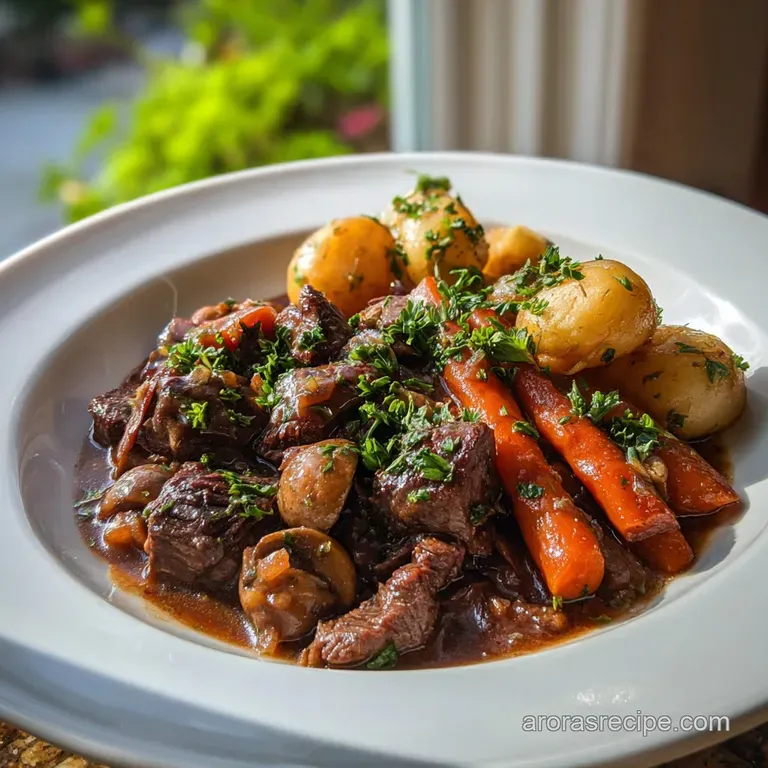 Beef Bourguignon: Rich Red Wine Sauce