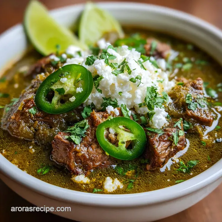 Beef Chili Verde Slow Cooker Recipe