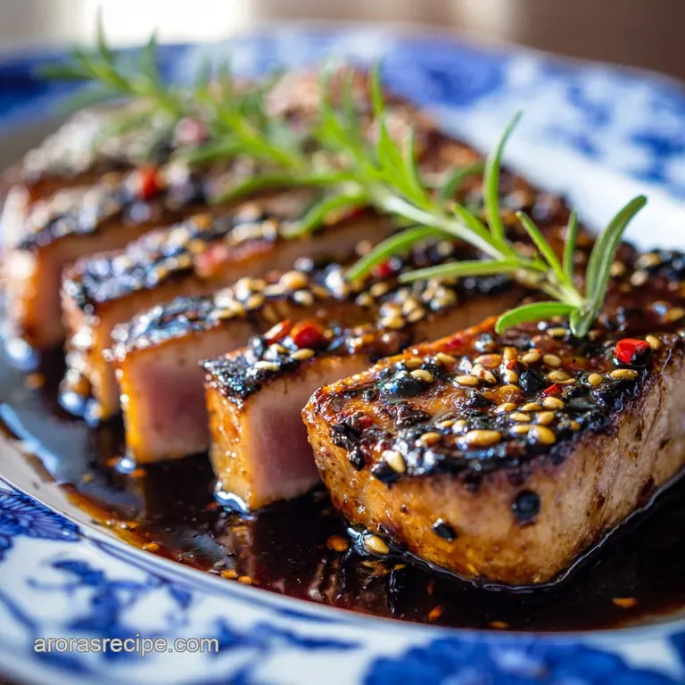 Tuna Steak Marinade: the Ginger Ninja Recipe presentation