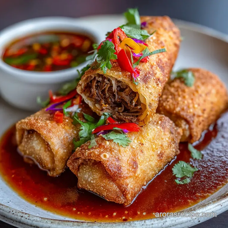 Birria Egg Rolls