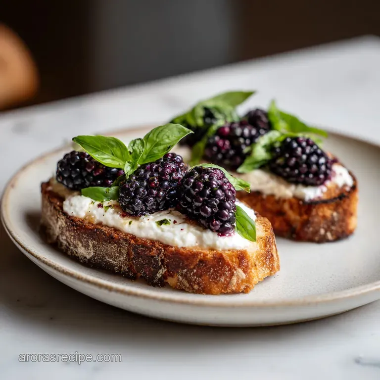 Blackberry Ricotta Pizza with Basil: Sweet and Savory