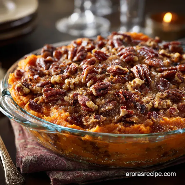 Bourbon Sweet Potato Casserole Bacon Pecan Topping: The Only Adult Side Dish You Need