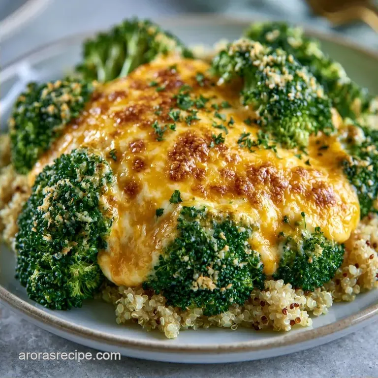 Cheesy Broccoli Quinoa Casserole with Panko