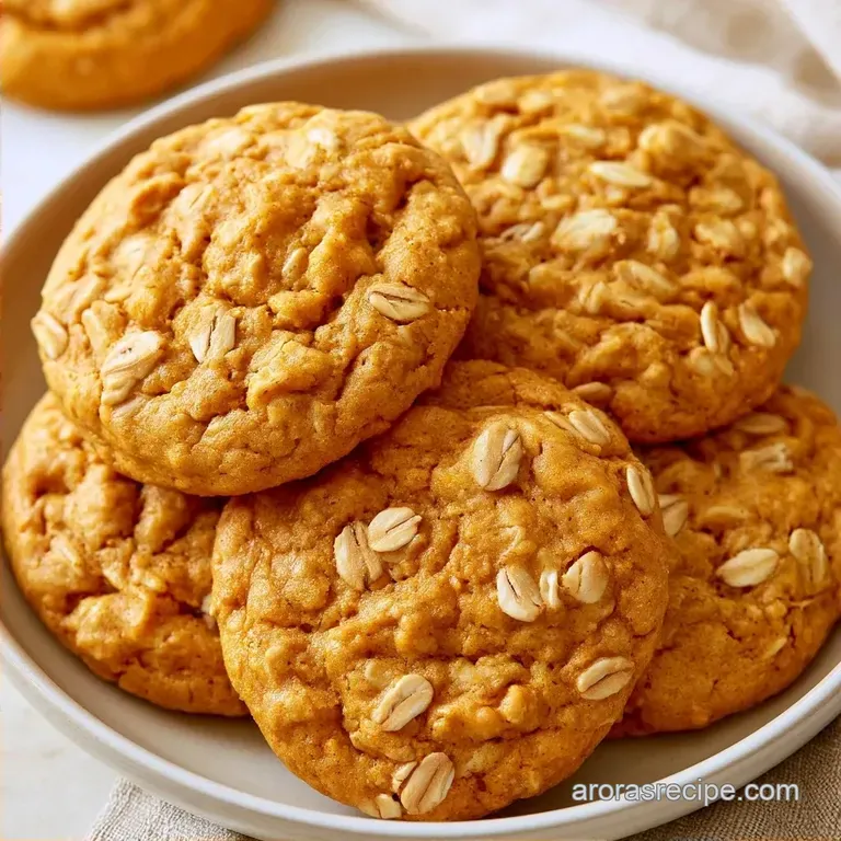 Chewy Brown Butter Pumpkin Oatmeal Cookies