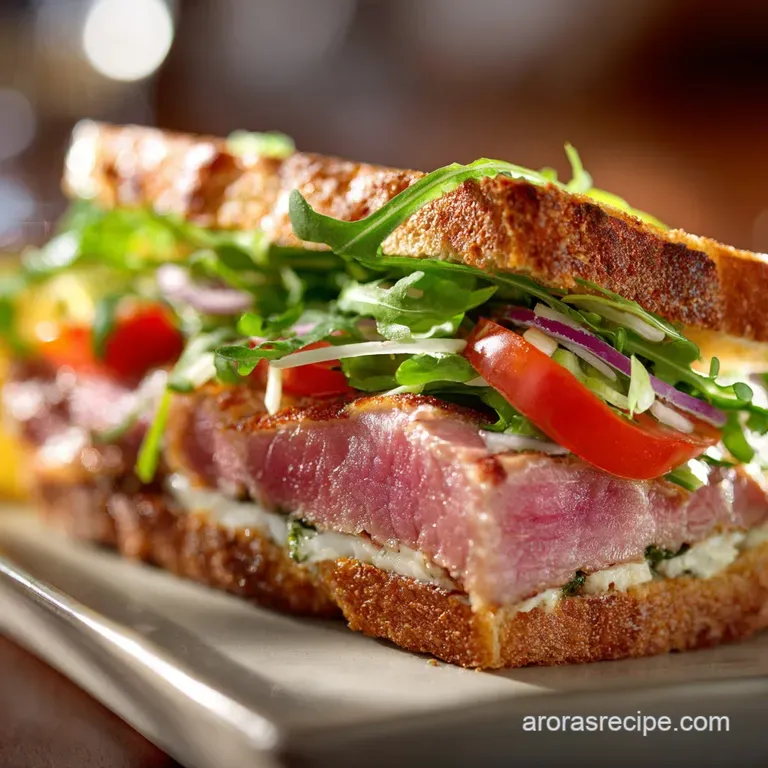 The Ultimate Tuna Genovese Sandwich a Rich Savoury Deli Copycat presentation