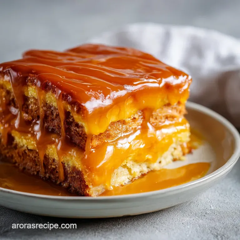 Old Fashioned Caramel Cake with Caramel Icing: Golden