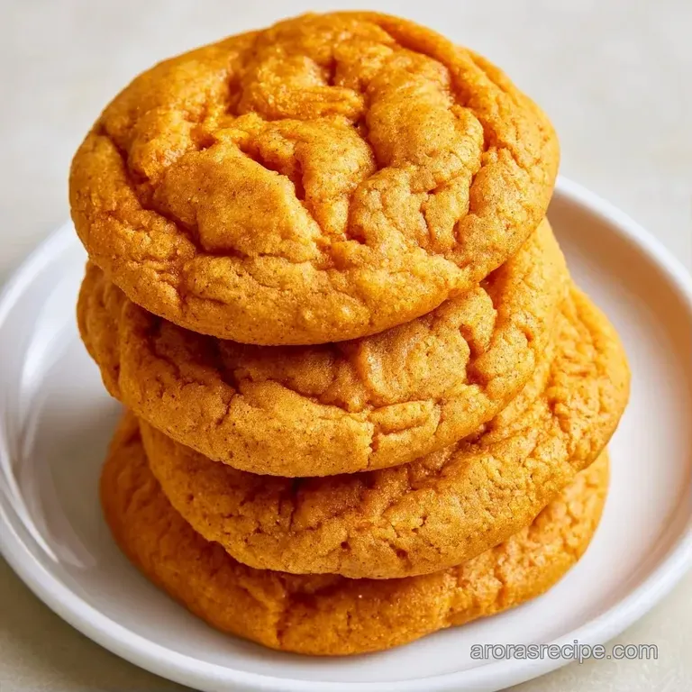 Soft orange treats stacked on a white ceramic plate, garnished with a cinnamon stick and a sprinkle of brown sugar.