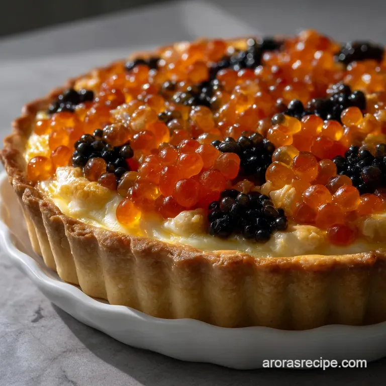 Perfectly Chic and Easy New Years Eve Caviar Tart