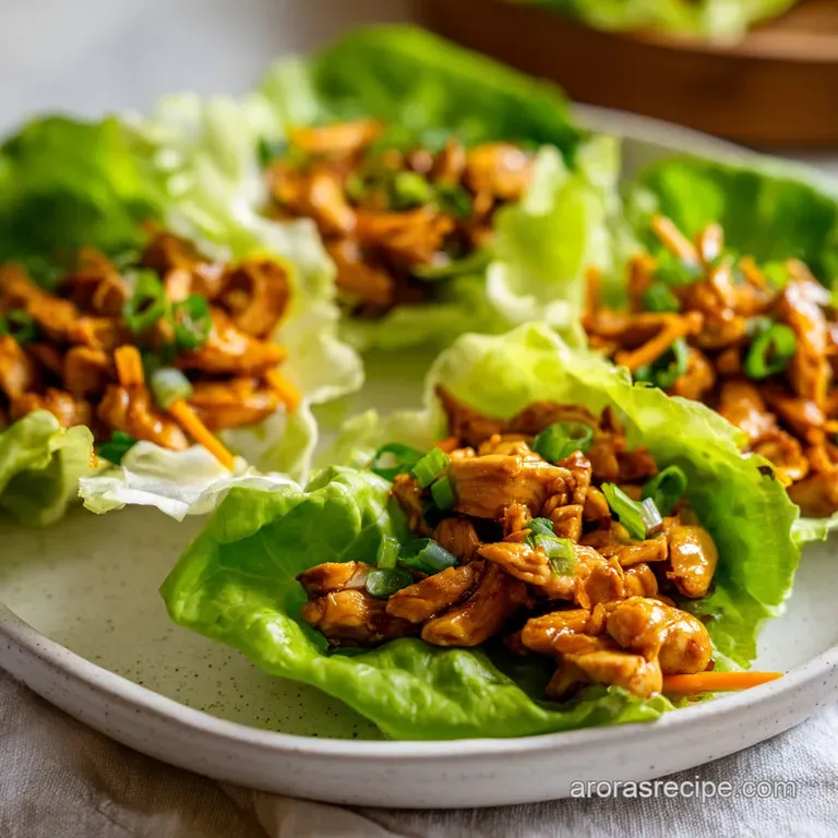 Chicken Lettuce Wraps: Savory Glaze