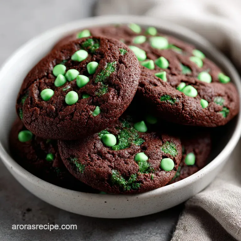 Double Chocolate Mint Cookies: Fudgy and Dense