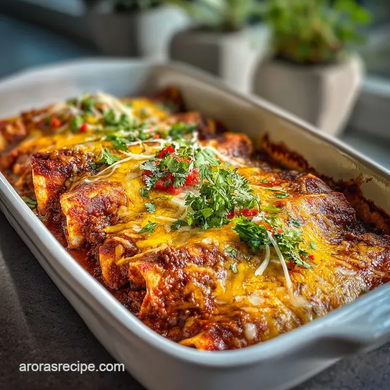 Classic Beef Enchiladas With Red Sauce