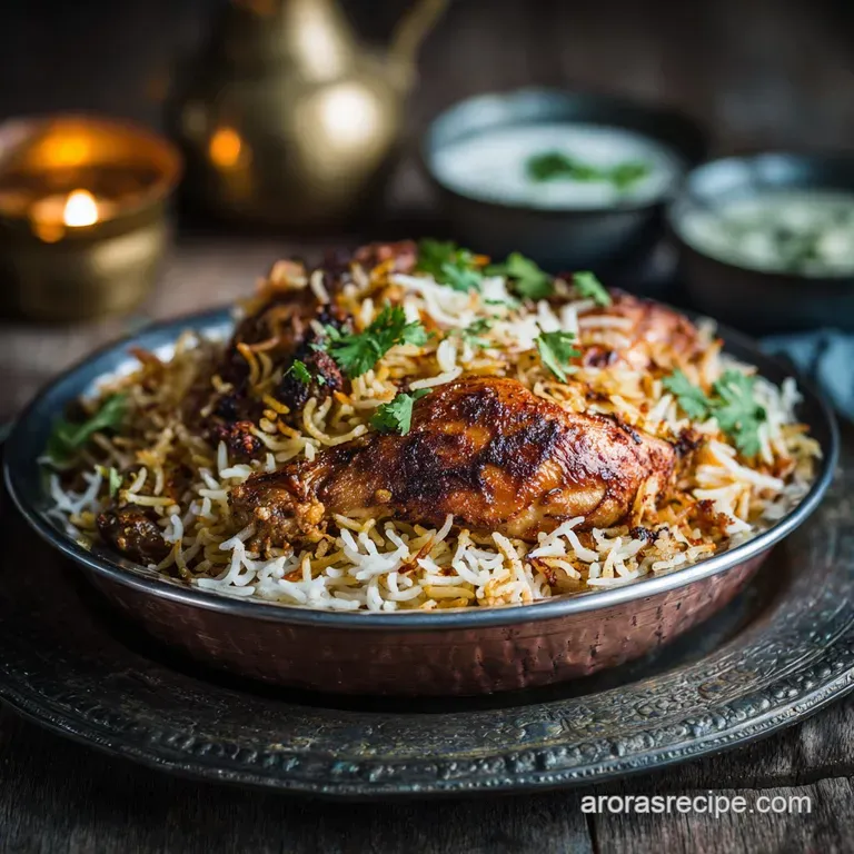 Classic Hyderabadi Chicken Biryani Layered Dum Method presentation