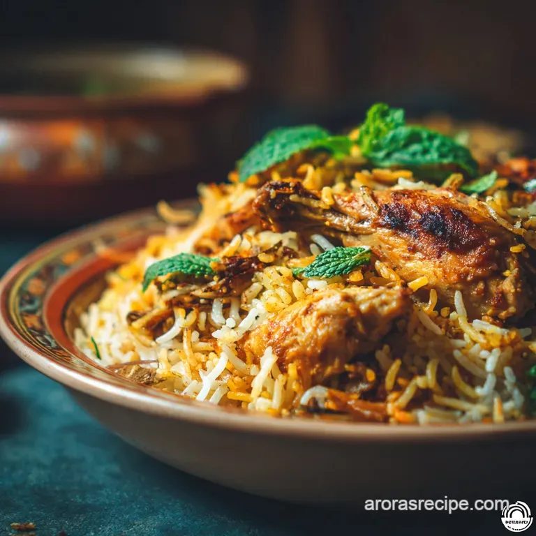 Classic Hyderabadi Chicken Biryani Layered Dum Method