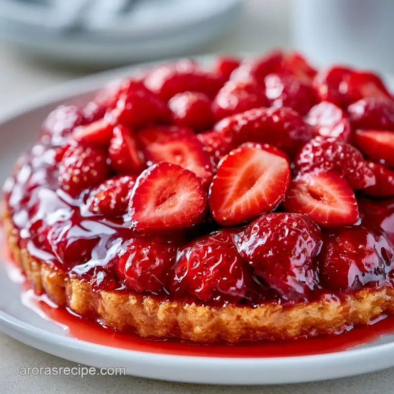 A precise slice of berry pie with a golden crust, topped with fluffy white cream on a ceramic white plate.