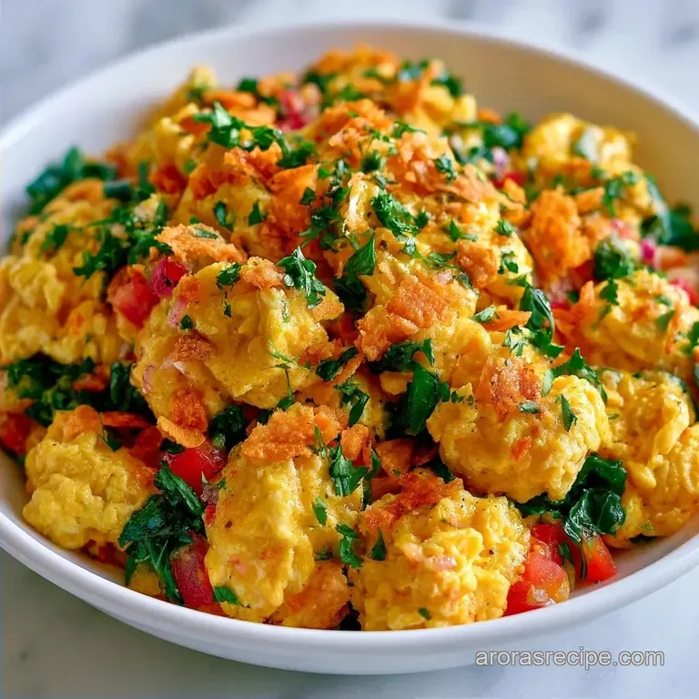 Crispy Corn Tortilla Scrambled Eggs