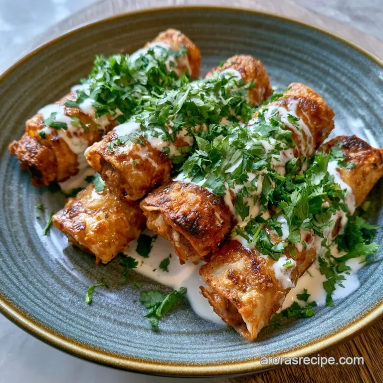 Easy Homemade Chicken Flautas: Crispy and Creamy