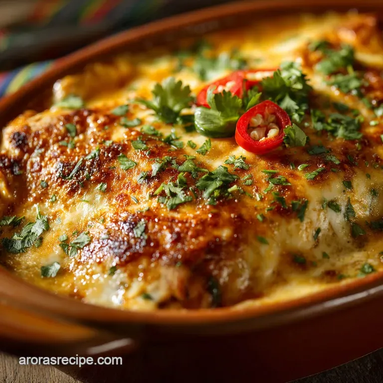 Poblano Pepper Recipes: Creamy Chicken Bake presentation