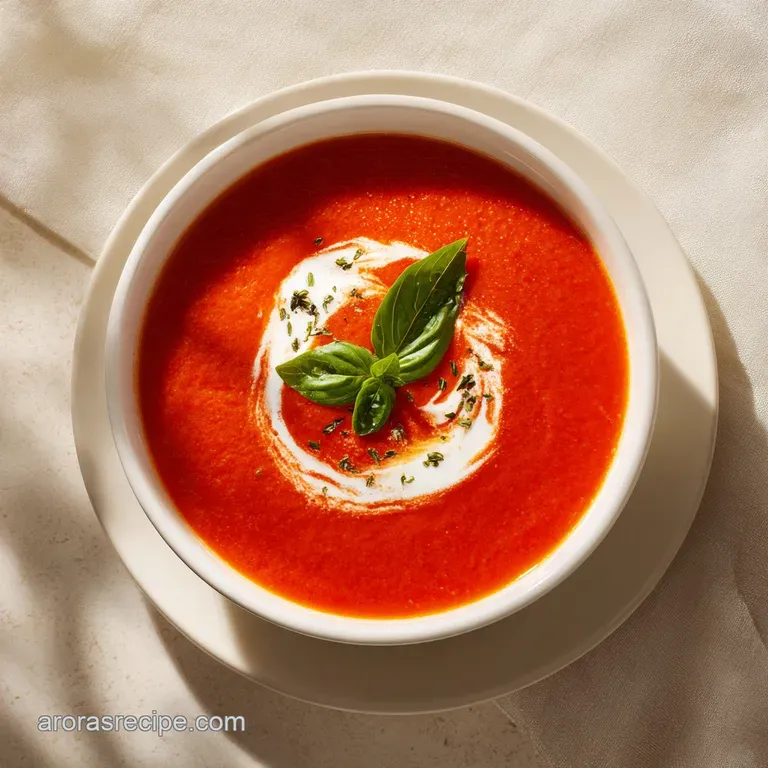 20-Minute Creamy Tomato Soup with Fresh Basil
